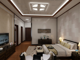 中式卧室顶墙设计