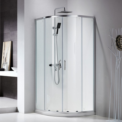 Customize Tempered Glass Bathroom Arc Shape Shower Door Enclosure