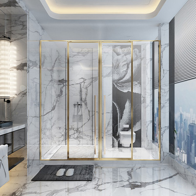Luxury Bathroom T Shape Shower Room Design Enclosure