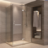 Classic Design Tempered Glass Bathroom Square Shower Enclosure Door