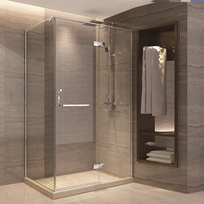 Classic Design Tempered Glass Bathroom Square Shower Enclosure Door