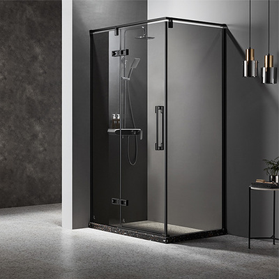 Industrial Style Fashion Model Grey Handle Design Shower Door Enclosure