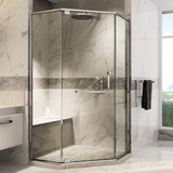 Narrow Frame Design Bathroom Diamond Shower Door Enclosure