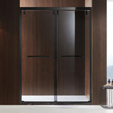 Classic Matt Black Push Pull Design Shower Screen Door Enclosure
