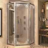 High End Decorative Design Gold Diamond Shower Door Enclosure