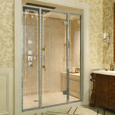 Luxury Design Gold Hinge Screen Shower Door Enclosure
