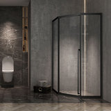 Black Color Design Frame Bath Diamond Shower Door Enclosure