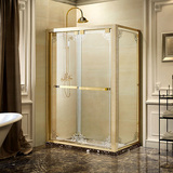 Luxury Gold Europe Design Shower Square Door Enclosure