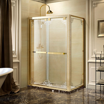 Luxury Gold Europe Design Shower Square Door Enclosure
