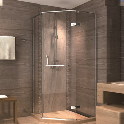 Classic Hinge Pivot Design Bathroom Diamond Shower Door Enclosure